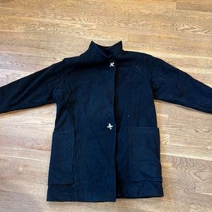 Beautiful XL Women’s Coat Black with Silver Buttons